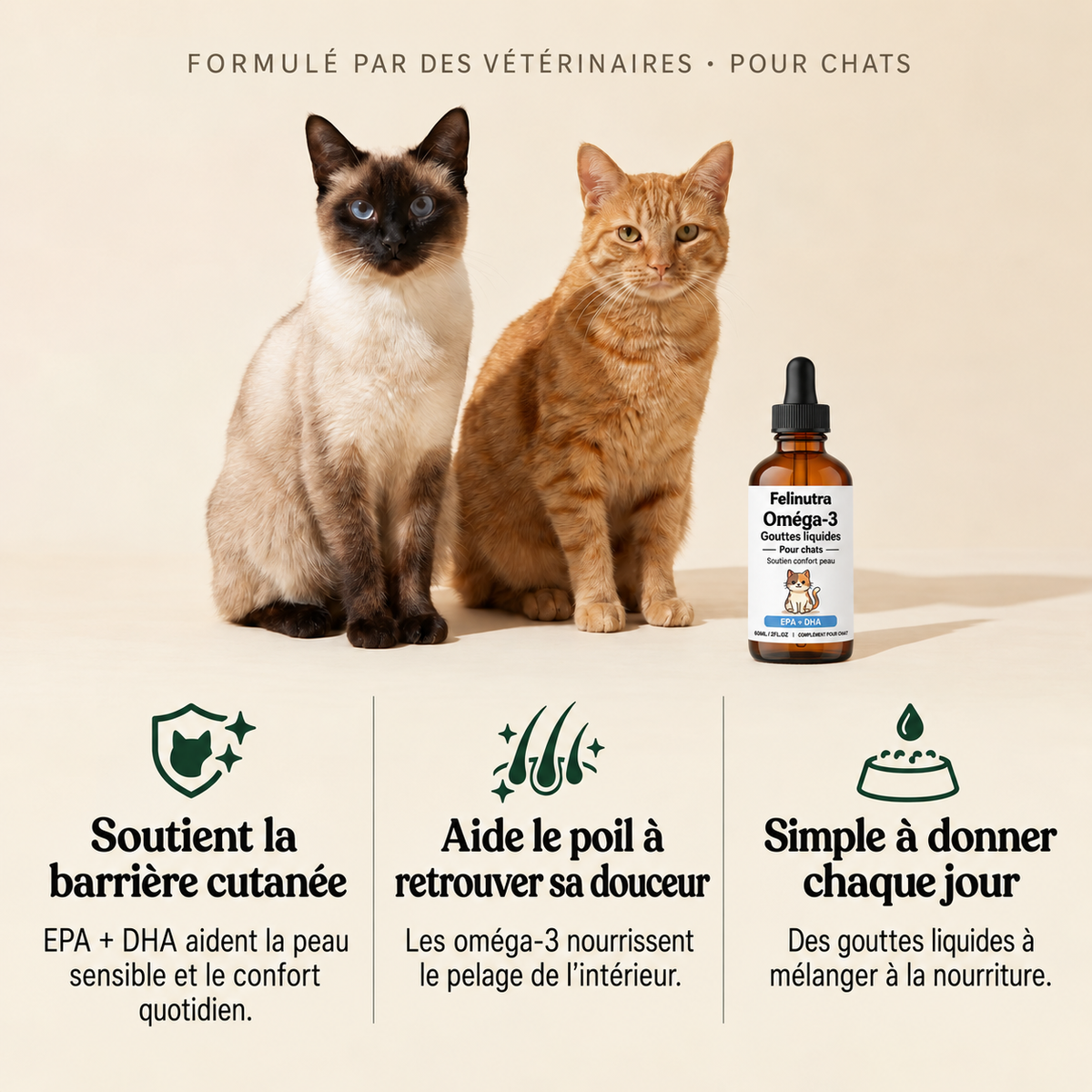 Felinutra Omega 3 Marin EPA+DHA Pour Chats