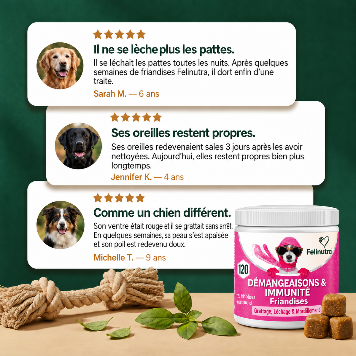Felinutra Friandises Démangeaisons & Immunité Pour Chiens