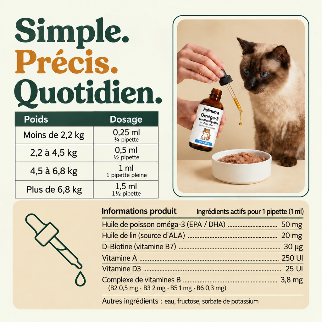 Felinutra Omega 3 Marin EPA+DHA Pour Chats