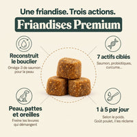 Une friandise, trois actions : reconstruit le bouclier de la peau